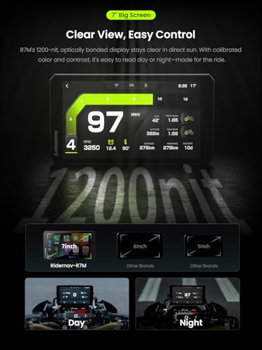 R7M 7" Wireless Motorcycle CarPlay & Android Auto for BMW Motorcycles (R7M Motorcycle Carplay for BMW)