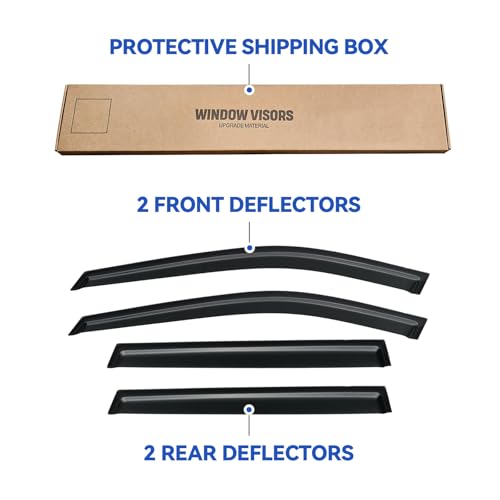 Window Visors Rain Guards for 2021 (2021-2026 Nissan Rogue)