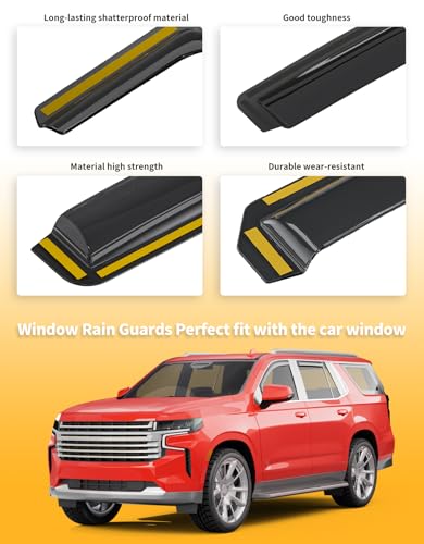 Window Rain Guards for Chevy Tahoe (2021-2026 Chevy Tahoe/Cadillac Escalade/GMC Yukon)