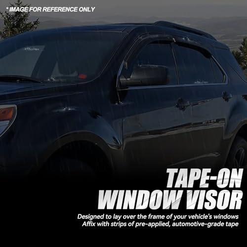 4PCS Tape On Window Visors for 2010 (10-17 Chevy Equinox)