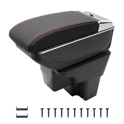 Car Armrest Box for KIA Stonic Rio 3 2018 (NO USB Ports / Red Thread)