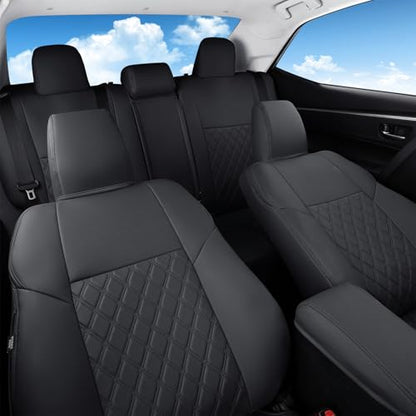 Custom Fit Ford Ranger Seat Covers 2019 2020 2021 2022 2023 Full Set SuperCrew (Black / 2019-23 SuperCrew(XLT,Lariat)&2021-23 SuperCrew XL)