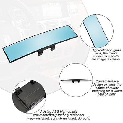 12 Inch Panoramic Car Rearview Mirror (Blue)