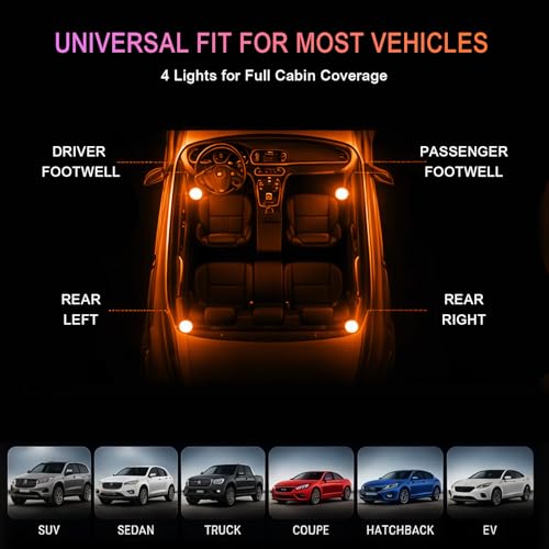 Car Interior LED Lights (Orange)