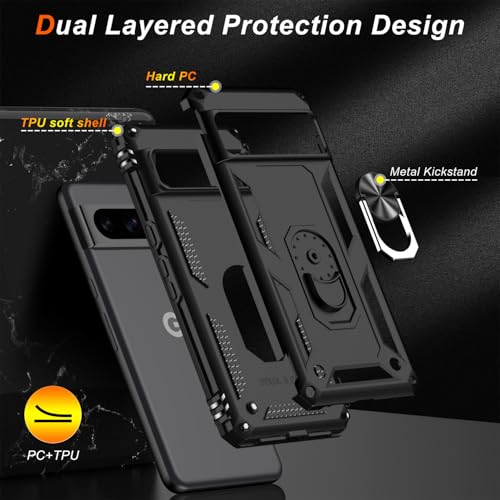 for Google Pixel 8 Pro Case with Screen Protector (Black / Google Pixel 8 Pro)