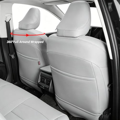 Camry Car Seat Covers Custom Fit for Toyota 2025 2026 Camry (Leatherette(Gray) / 2025-2026 Camry Hybrid (Le Se))