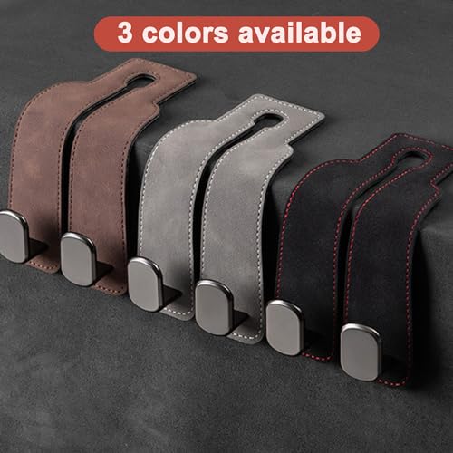 Car Headrest Hooks (Brown)