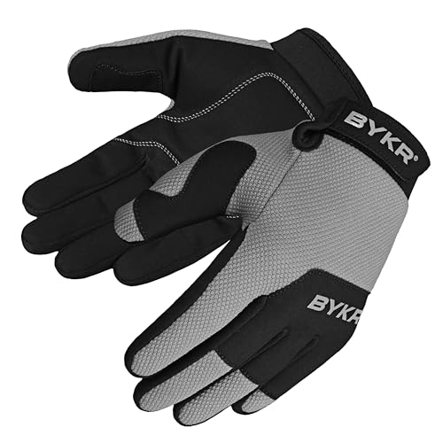 All Weather Motorcycle Gloves for Men & Women (Grey / XX-Large)