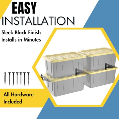 Wall Mounted Tote Rack Storage System