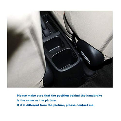 Double Layer Armrest Box for Honda Fit Jazz 2009 (Black with Red Thread)