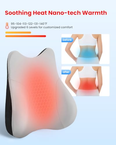 Lumbar Support Pillow for Office Chair (Classic Gray)