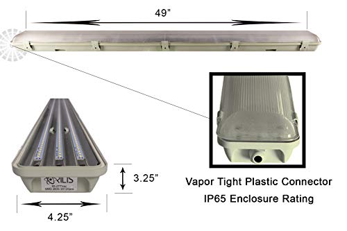 4 FT 6500K 72W LED Vapor Tight Lights