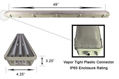 4 FT 6500K 72W LED Vapor Tight Lights