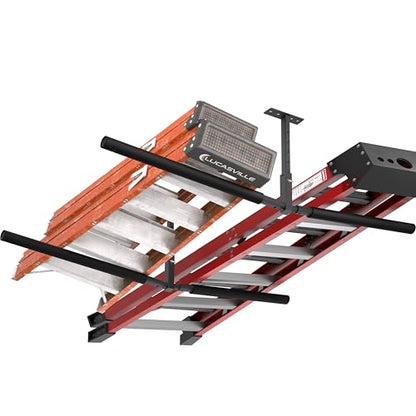 Double Ladder & Kayak Ceiling Storage Rack (Adjustable Double-Sided)