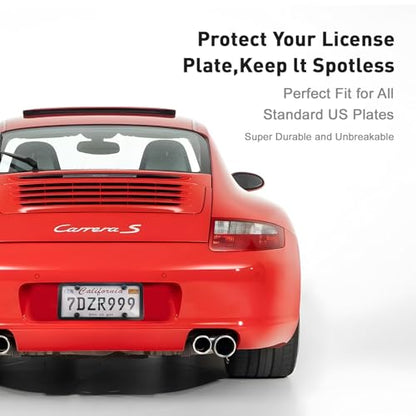 Transparent License Plate Cover and Frames (grey-clear)