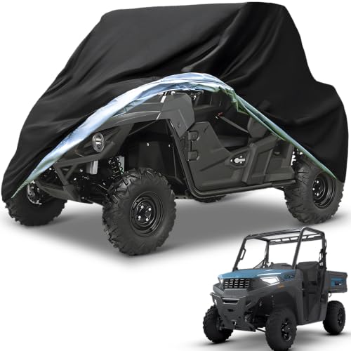 UTV Cover Heavy Duty 300D Waterproof Outdoor Storage 2 (up to 114"L (Black))
