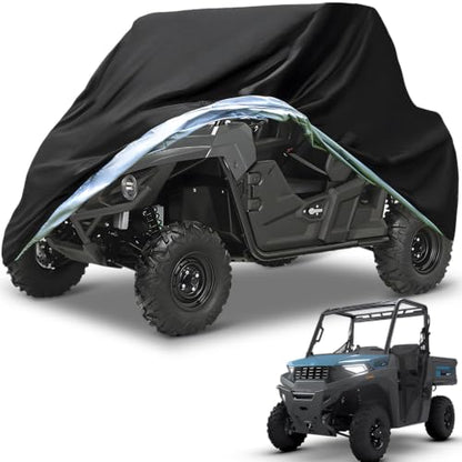 UTV Cover Heavy Duty 300D Waterproof Outdoor Storage 2 (up to 114"L (Black))