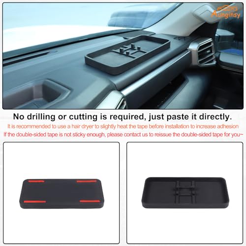 Car Center Console Dash Organizer Compatible with Toyota Tundra 2024 2023 2022 Pickup Truck Dashboard Table Tray Storage Box Dash Phone Holder Container Box Anti (Fit Toyota Tundra 22-24+)