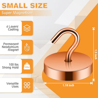 Magnetic Hooks Steel Tube Design for Cruise (Bronze / 100lb Magnetic Hooks)