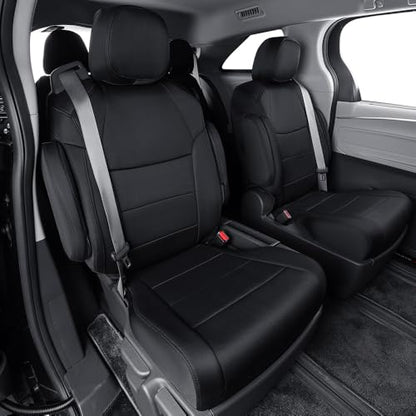 Sienna Seat Covers for 2011 ((Black) / 2011-2020 8 Seats, 2nd Row 4/2/4 Split)
