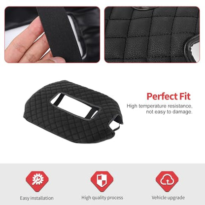 Car Center Console Cover Pad Fit for Chevy Silverado (Black)