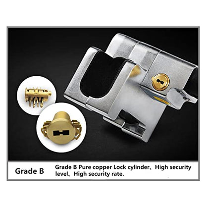Steering Wheel Lock with Alarm and Light (Black + Silver)