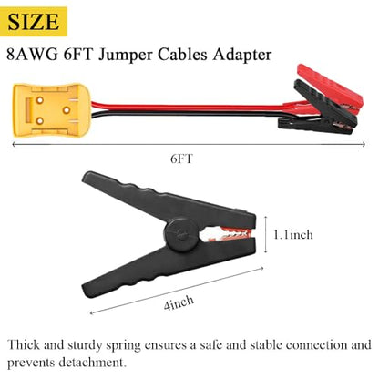 Jumper Cables Adapter Compatible with De.Walt 20V Batteries (6FT)