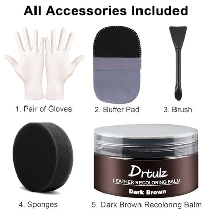 Dark Brown Leather Recoloring Balm (Dark Brown)