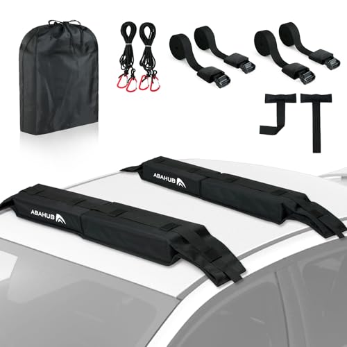 Soft Roof Rack Pads System for Surfboard (32 inch (Use without Cross Bar))