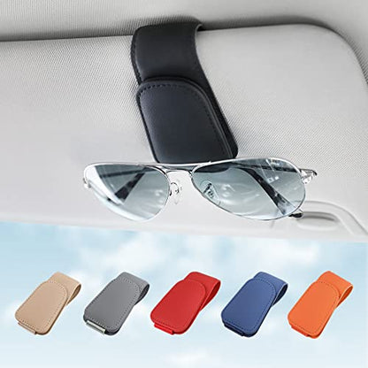 Sunglass Holder for Car Sun Visor Magnetic Sunglasses Clip (Black)