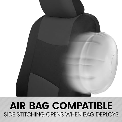 PolyPro 2 Pack Front Car Seat Covers Set in Charcoal (2 Fronts Only-Charcoal Gray)
