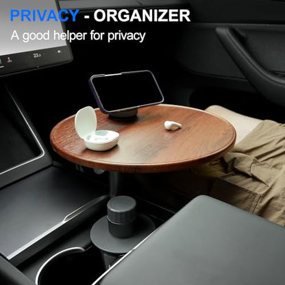 360° Rotating Cup Holder Tray Organizer for Car Center Console