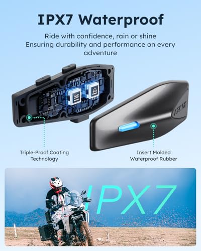 S1 Motorcycle Bluetooth Headset with Smart Voice Control (Gray-1 Pack)