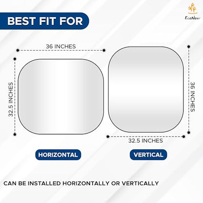 2 Piece Foldable Truck Window Sun Shade (Large)