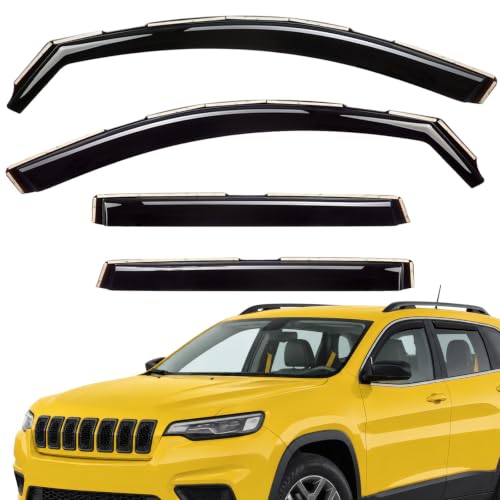 Extra Durable Window Deflectors in (For Jeep Cherokee 14-23)