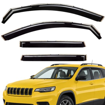 Extra Durable Window Deflectors in (For Jeep Cherokee 14-23)