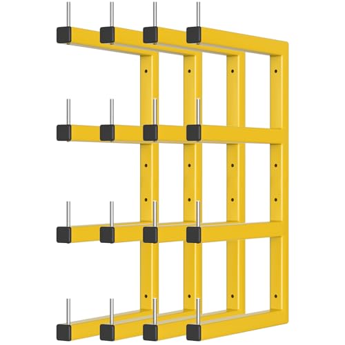 4 Pack Lumber Storage Rack (Yellow / D– 4 Pack, 8-Tier)
