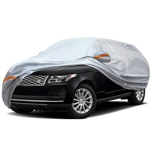 6 Layers Full Car Cover for SUV (Orange reflective strip / SUV-XL ( Fit for SUV 191"- 200" ))
