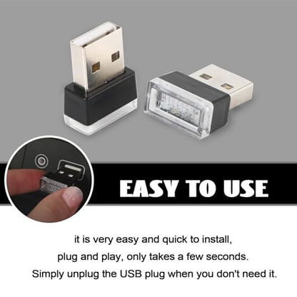 7PCS USB LED Car Interior Atmosphere Lamp (colorful)