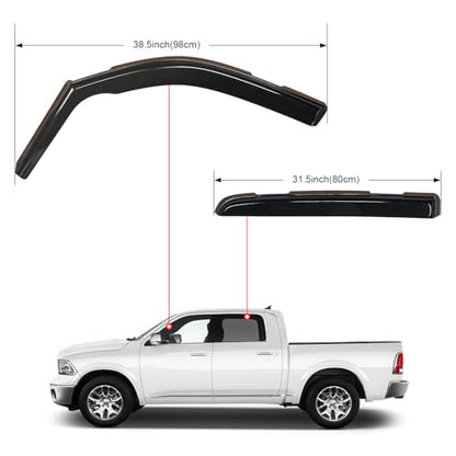 in Channel Rain Guards for Dodge Ram 1500 Crew Cab 2019 (RAM 1500 2019-2026 Crew Cab)