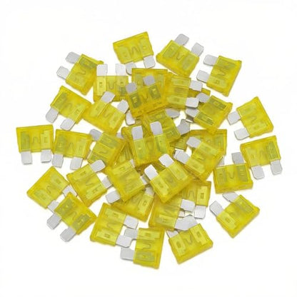 80Pcs) 20 Amp Standard Fuse, 20A Car Blade Fuses for Car/RV/Truck/SUV/Motorcycle/Boat (20A)