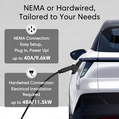 Safe Level 2 EV Charger 40Amp (NEMA 14-50 Plug J1772)