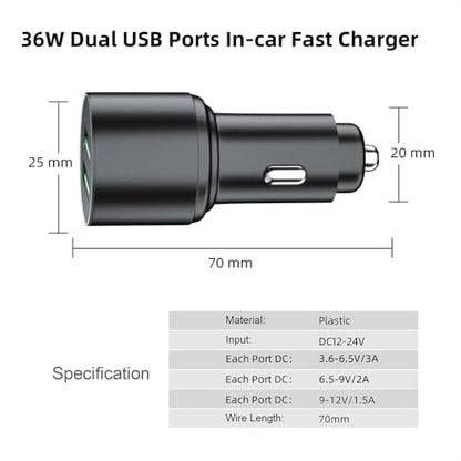 Multi Car Retractable Backseat 3 in 1 Car Charging Station Box Compatible with All Phones (Car Adapter | 3-IN-1 Charging Station)