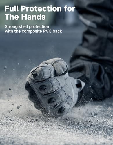 Tactical Gloves for Men (Gray, Microfiber Protection / XX-Large)