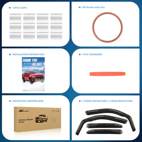 In Channel Window Deflectors for Ram 1500 2019 (Ram 1500 2019-2024 Quad Cab)