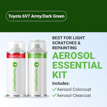 Car Paint Touch Up Spray Kit (Aerosol Spray - Essential Kit / Army/Dark Green)