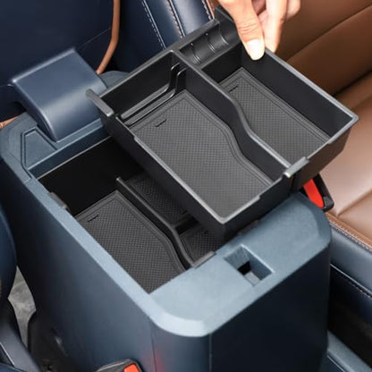 2 Layers Armrest Box Storage Box Compatible with Ford Maverick 2022 (Double Armrest Box Tray)