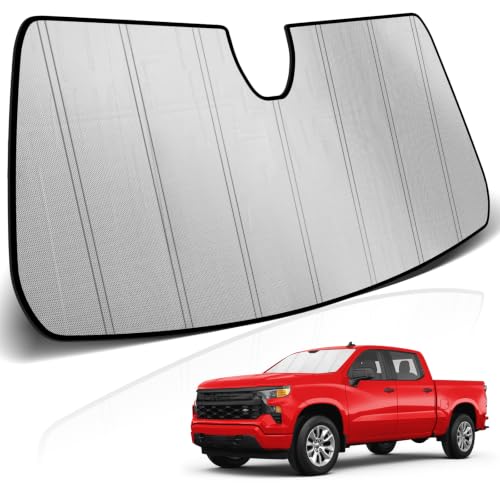 Windshield Sun Shade Compatible for Chevrolet Silverado 2019 (FOR | Thickened Chevrolet Silverado 2019-2026)