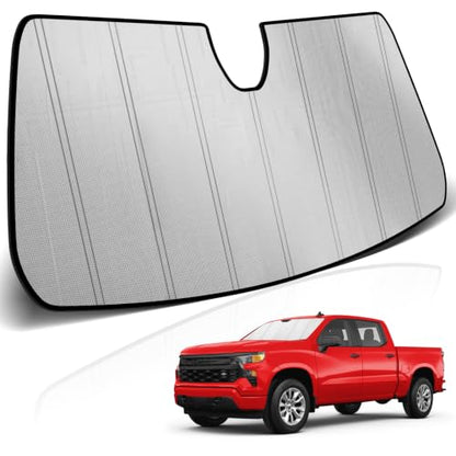 Windshield Sun Shade Compatible for Chevrolet Silverado 2019 (FOR | Thickened Chevrolet Silverado 2019-2026)