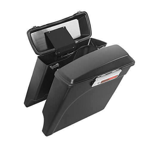 Motorcycle 5" Stretched Saddlebags Fit For Harley Touring 1993 (Matte Black / 5" Extended)